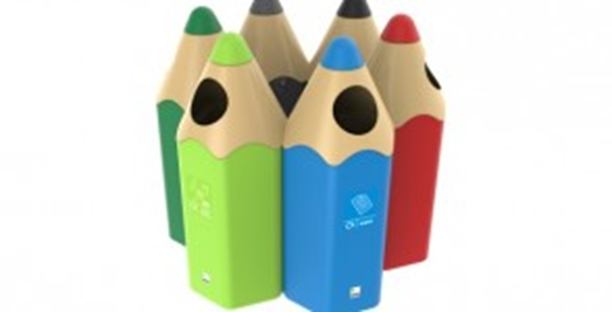 Plastic recycling bins - Recycling bin Pencil