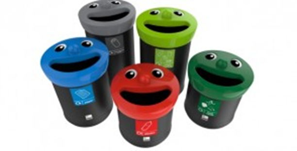 Plastic recycling bins - Recycling bin Smiley